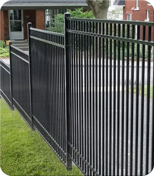 5ft Courtyard Picket Scalloped Fencing Günstige temporäre Edelstahl Metall Streikposten Ziergarten Zaun