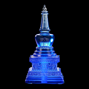 Altar ve meditasyon dini tarzı için el yapımı lüks kristal budist Stupa Vajrayana buda Pagoda - Product Image 6