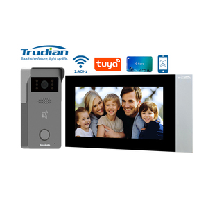 Trudian, 7 pulgadas, seguridad para el hogar, Villa Tuya, videoportero basado en IP, sistema de videoteléfono, intercomunicador de Audio y vídeo, 2 cables, videoportero - Product Image 1