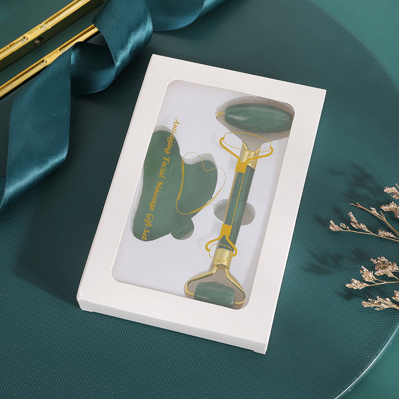 green double-headed roller scraping board gift box