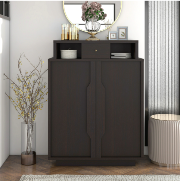 Furniture of America Icel Contemporary Espresso 5-shelf Shoe Cabinet
