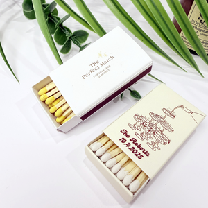 Kişiselleştirilmiş kırmızı Matchbox düğün Matchsticks ev kullanımı için ahşap maçlar ile özelleştirilmiş kağıt karton - Product Image 4