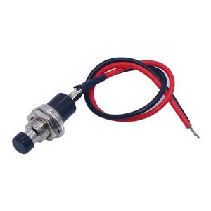 Interruttore a pulsante da 12mm impermeabile piccolo circuito auto filo altoparlante elettrico mini barca forma rotonda linea PBS-11B PBS-33b - Product Image 3