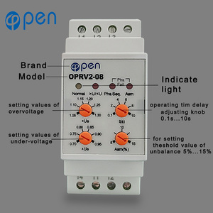Relé de protección de fallo de fase de relé de dispositivo, relé de control de voltaje sellado de cuatro cables trifásico de baja potencia - Product Image 4