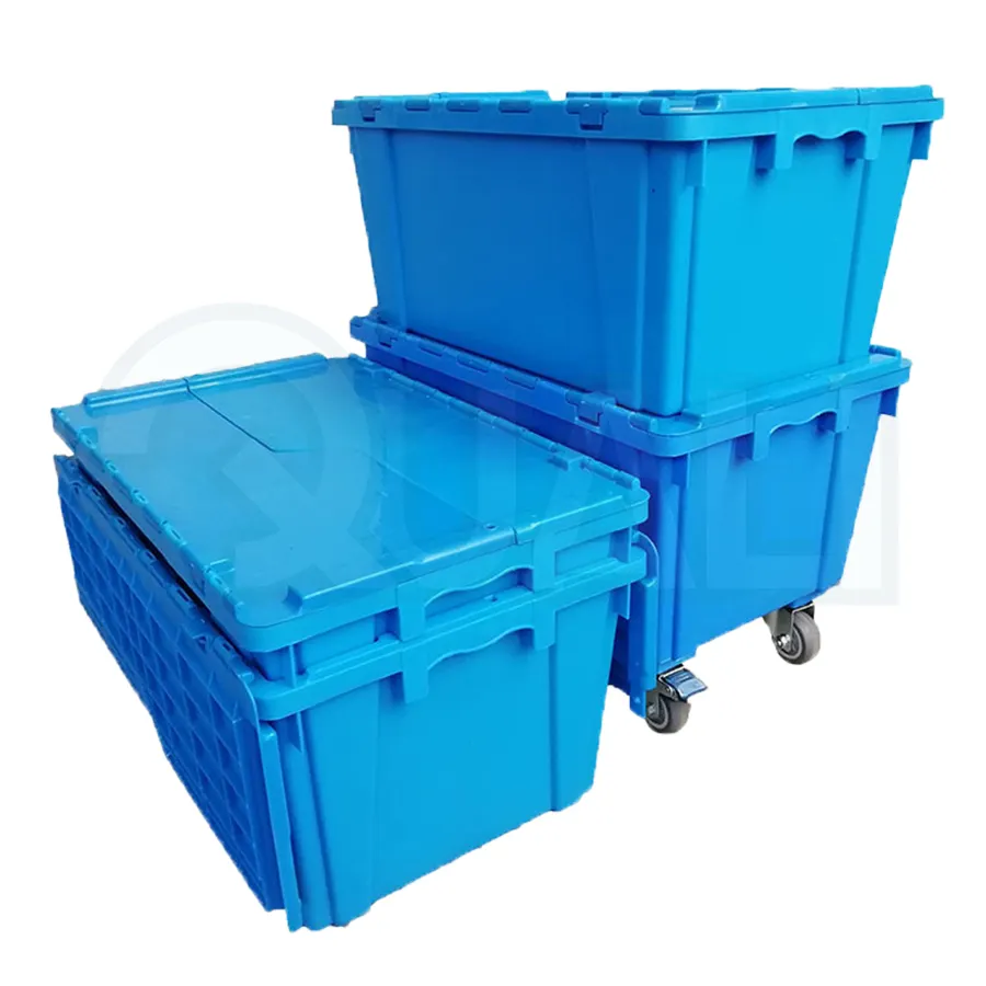 Пластиковая упаковочная коробка для хранения на складе сумка для переноски решение передвежные коробки