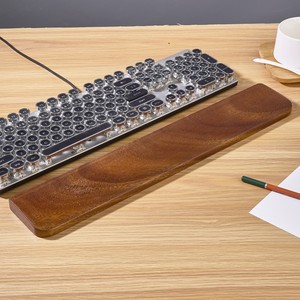 ウォールナットソリッドウッドメカニカルキーボード快適なパームレスト付き手首保護パッドオフィスまたはコンピューター用 - Product Image 6