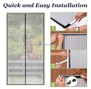 Magnetische Tür Moskito netz Fly <span class=keywords><strong>Bug</strong></span> Verhindert Glasfaser Moderne Hände Frei Bugs Off Mesh Vorhang Fenster und Tür gitter