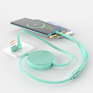 2025适用于所有手机的新型通用便携式USB/C型至微型/8针/C型3合2 66w可伸缩快速充电电缆 - Product Image 4