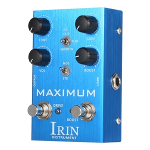 Irin Overdrive เอฟเฟกต์กีตาร์2โหมดสลับเสียง/เพิ่ม/ระดับเสียง/การควบคุมสำหรับกีตาร์ไฟฟ้า-สูงสุด - Product Image 1