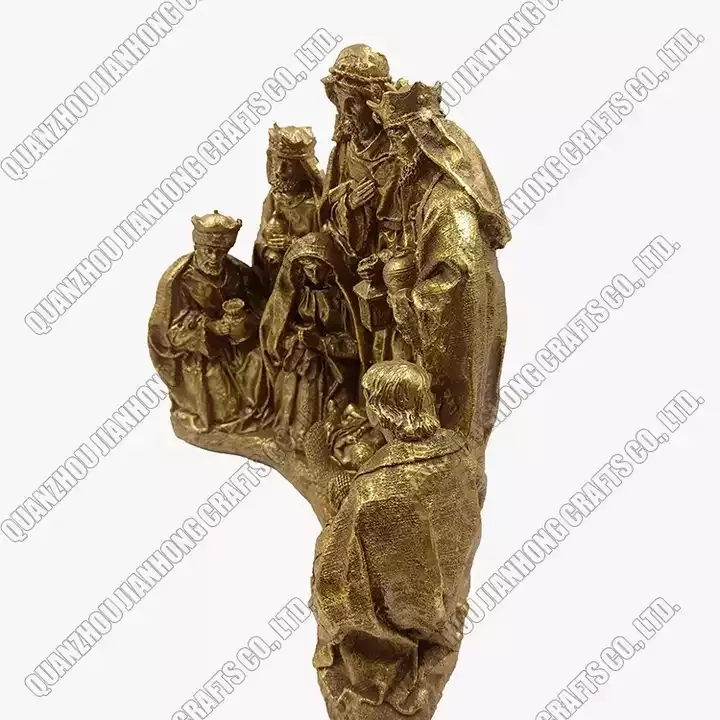 Estatua decorativa para el hogar, adornos de resina, artesanía religiosa, juegos de Natividad, figurita