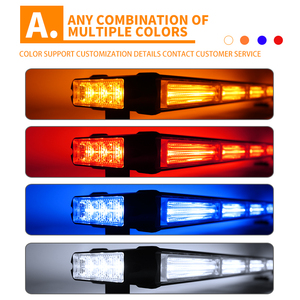 COB发光二极管警示灯4侧闪光灯发光二极管灯条信号频闪信标灯越野车辆应急灯 - Product Image 4