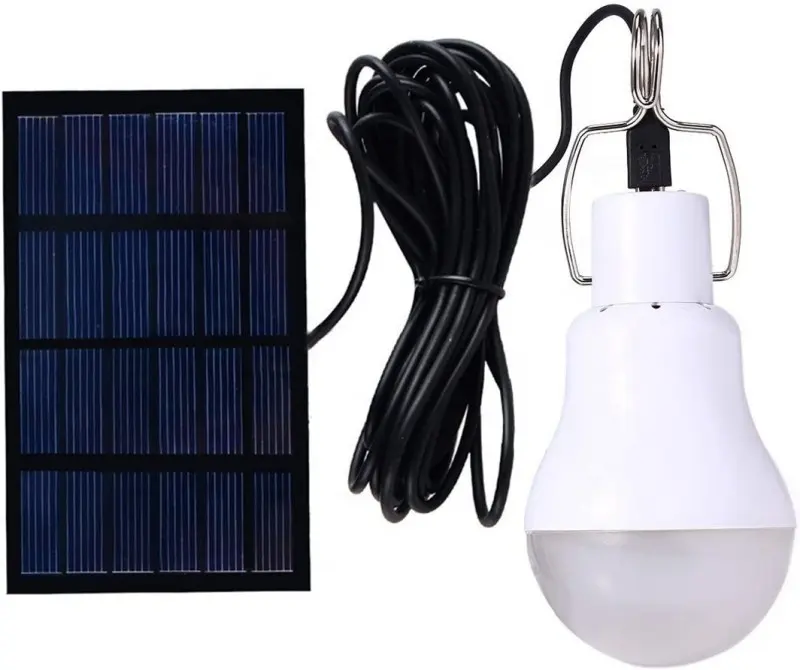 Luce della batteria da campeggio ricaricabile piccola a buon mercato calda che carica la lampada solare del pannello di energia della lampadina a led a risparmio domestico all'aperto