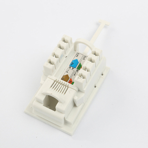 Módulo UTP de comunicación de telecomunicaciones de 25mm x 50mm, tipo de Reino Unido, Cat5e, Cat6, Rj45, conector trapezoidal para conexión de red 8P8C