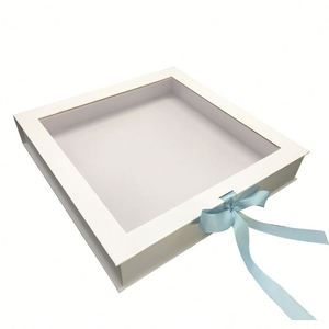 <strong>Custom</strong> Clear <strong>Window</strong> Packaging Boxes Magnetic Lid Cardboard Paper <strong>Display</strong> Product and Ribbon Gift <strong>Box</strong> <strong>With</strong> Pvc <strong>Window</strong> - Product Image 1