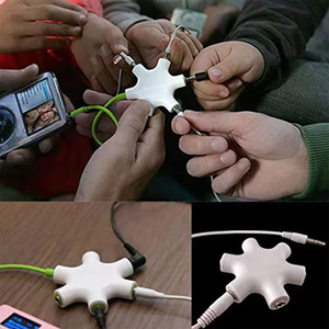 1 in 5 Out 5in1 5 in 1 3.5mm Aux Male to 5 Female Earphone Aux Jack <strong>Audio</strong> Splitter <strong>Adapter</strong> Converter
