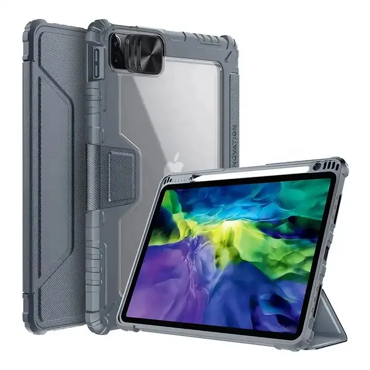 Nillkin capa ajustável para laptop, à prova de choque, de couro, capa protetora para apple ipad air 5 e ipad mini 6 para ipad pro 11