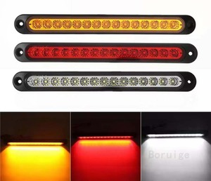 12V/24V 25cm otomobil römorkları için LED kuyruk fren lambası kamyon 15 LED gösterge lambası arka Stop sinyal lambası desen 10-30V uyumlu - Product Image 3