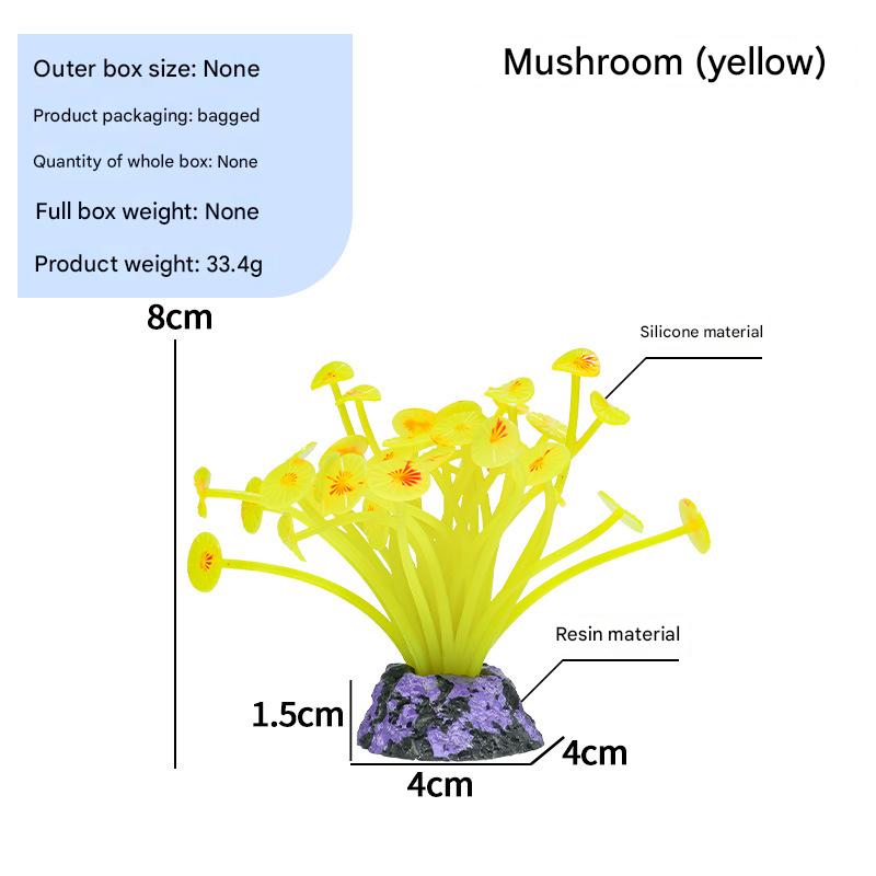 Round-leaf grass trident mushroom (yellow)