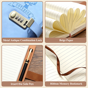 Agenda mensual de cuero PU A5 con estampado personalizado, bloqueo de planificador semanal, índice de color, divisor de pestañas, diario, cuaderno para regalo - Product Image 6