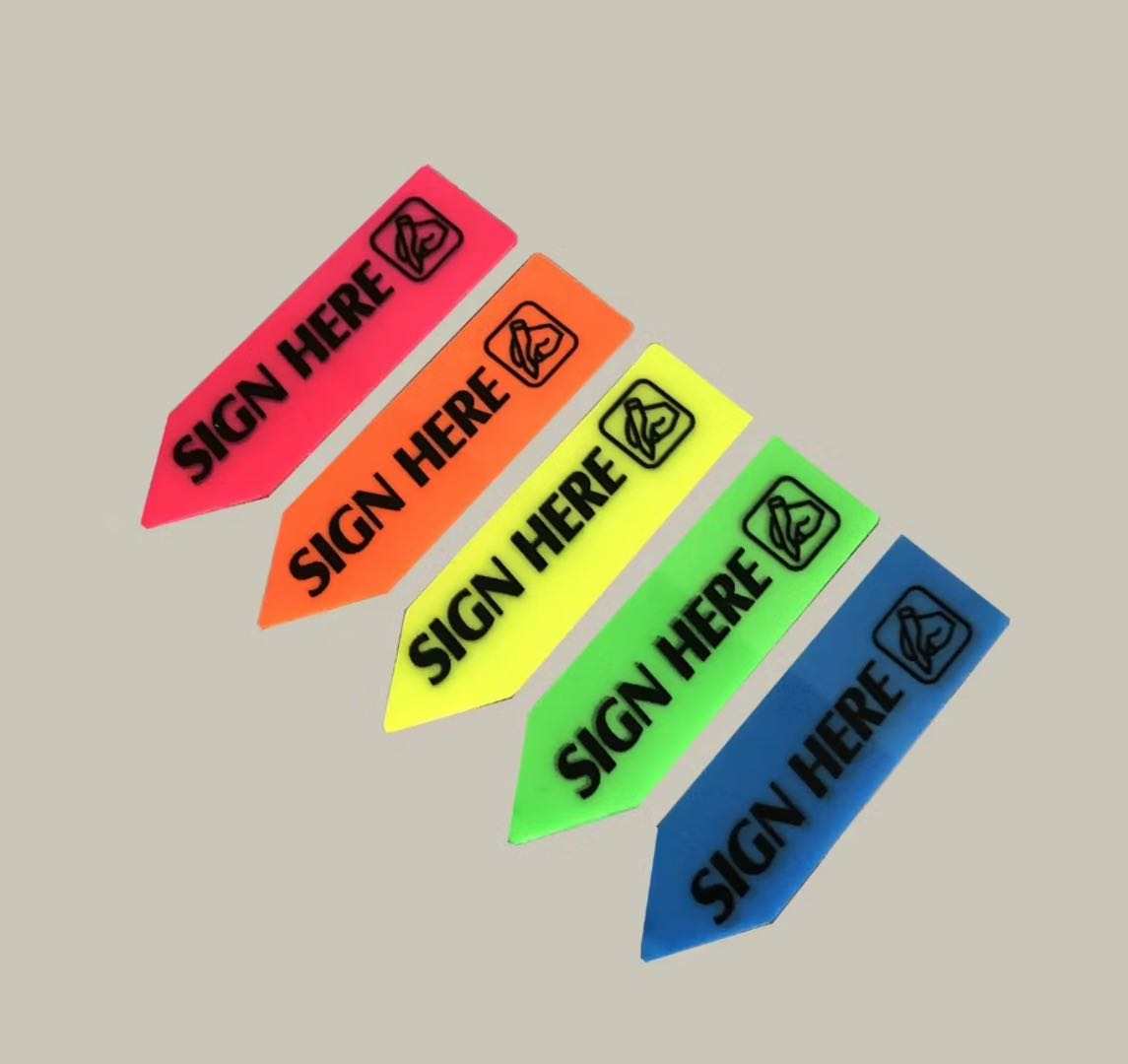 flèche imprimée en couleur