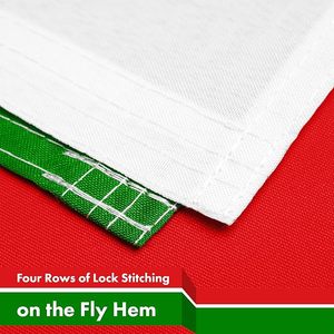 Sultan of Oman Flag 3x5 Ft Banner Screen Print Polyester Canvas <strong>Header</strong> and Double Stitched Brass Grommets for <strong>Easy</strong> Display - Product Image 3