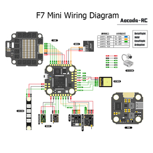 Новый мини-Контроллер полета Aocoda-RC F7, MPU6500, 16 Мб, черный ящик, Betaflight/INAV F7MINI, управление полетом 3-6S Lipo для RC FPV Drone