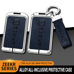 เคสกุญแจรถหนังโลหะผสมสังกะสี,ดีไซน์ใหม่สำหรับ ZEEKR 001พวงกุญแจตัวป้องกันแบบไม่ใช้กุญแจ - Product Image 2