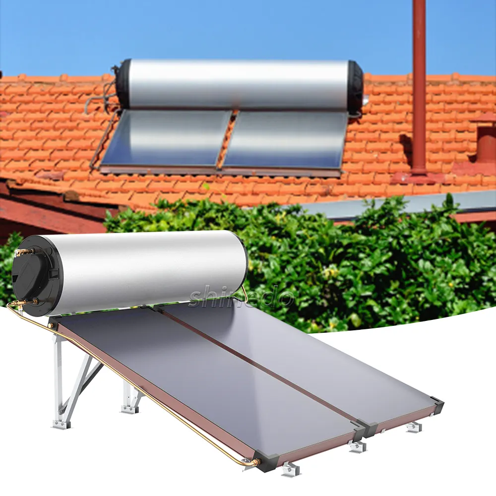 High pressure 150L 200L 300L flat plate solar water heater flat panel solar water heater