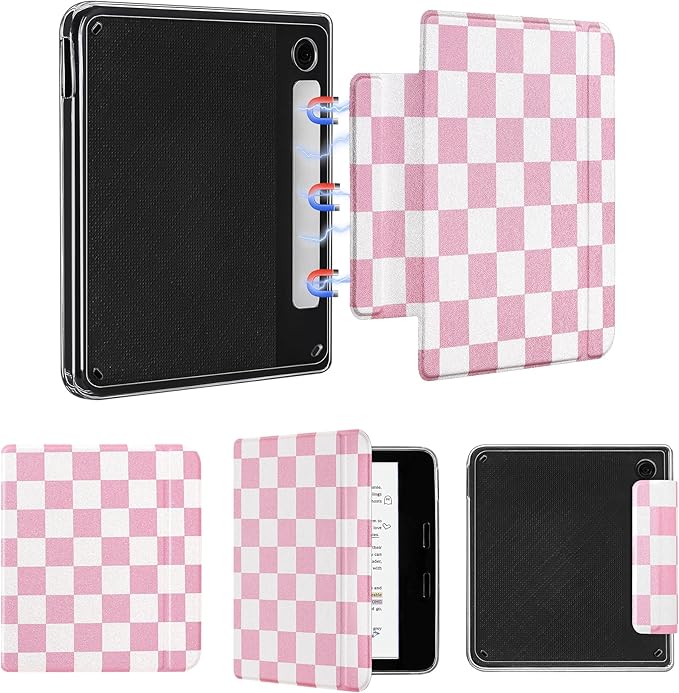 Damier rose et blanc