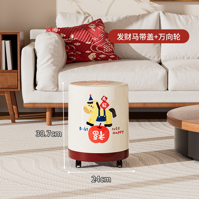 Flip-top roller trash can - Get rich instantly