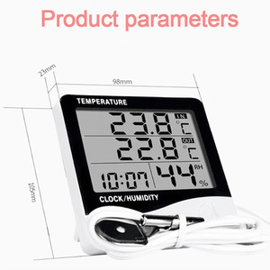 OEM thc1 Trong Nhà Kỹ thuật số Nhiệt kế & ẩm kế với ngoài trời cảm biến nhiệt độ probe-10C ~ + 70C phạm vi 10%-99% RH - Product Image 5