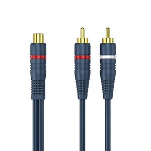 Alta calidad 1 hembra a 2 macho 2 Paquete de cable RCA divisor 1 entrada 2 salida RCA divisor RCA y divisor