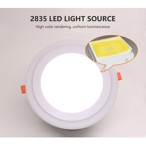 DGLUX 2023การออกแบบใหม่ที่ทันสมัยบางพื้นผิวปิดภาคเรียนรอบตาราง RGB 3วัตต์นำแสงแผง - Product Image 5