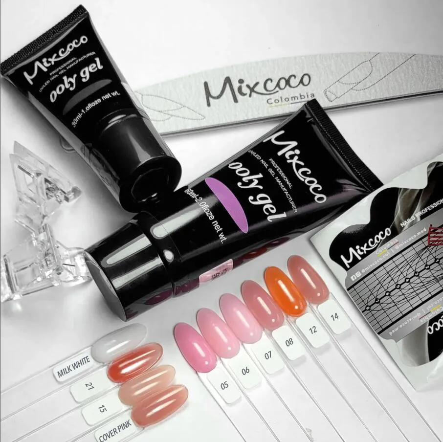 Nieuwe Aankomst 2023 Mixcoco Gel Build Clear Uv Extension Acrylgel Voor Nagelsalon Benodigdheden Manurefacture Oem Odm