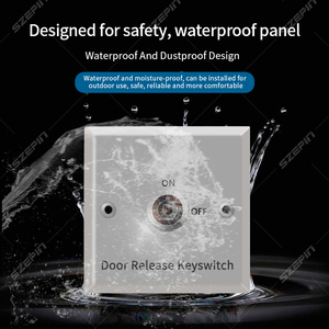 12V interruttore di uscita di emergenza a pulsante con chiave ripristinabile Max. 3A corrente di accesso alla porta - Product Image 3