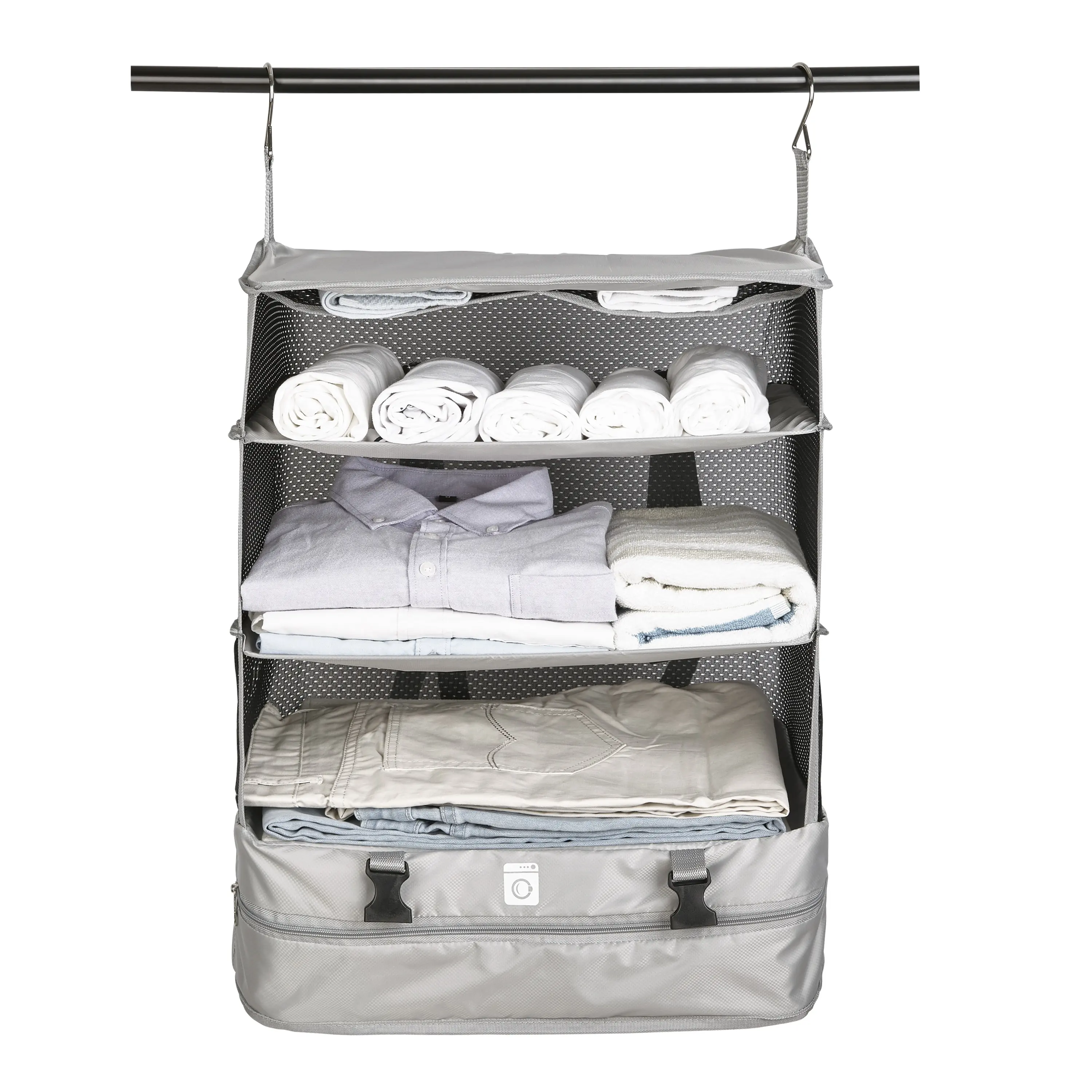 OEM Packable Du Lịch Kệ Di Động Đóng Gói Kệ Thời Trang Ráp Du Lịch Treo Tủ Quần Áo Organizer