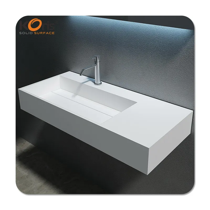 Katı renkler banyo vanity top için 100% akrilik katı yüzeyler tezgahı