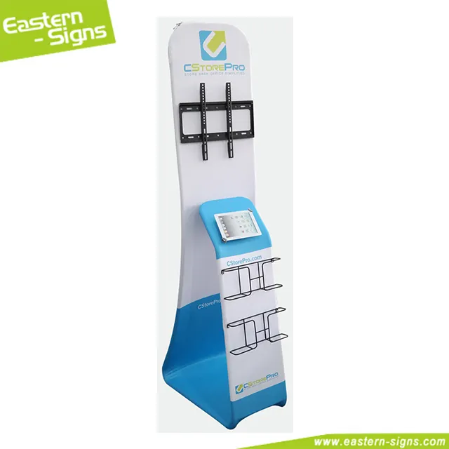 LCD Fabric Banner Display Stand Free Standing Tablet PC LED Brochure Fabric Banner Display Stand