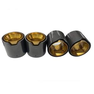 M3/M4 MP stil karbon fiber egzoz İpuçları BMW G80 G81 G82 G83 parlak krom/siyah/yanmış mavi/altın egzoz Tailpipe İpuçları - Product Image 5