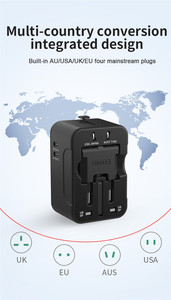 Cargador y adaptadores de viaje universales multifunción para uso de EE. UU., Reino Unido, UE, AUS con 1 cargador rápido de Puerto USB 2 tipo C - Product Image 5