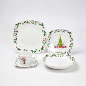 Porselen yemek kare şekli/mutfak çanak çömlek/kırmızı kare yemek - Product Image 2