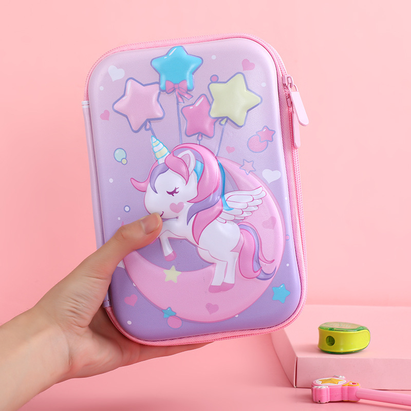 Bordure rose licorne lune