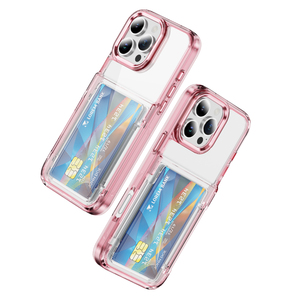 新款时尚透明翻盖卡盒手机壳防摔多功能保护套适用于Iphone 16 Pro Max - Product Image 4