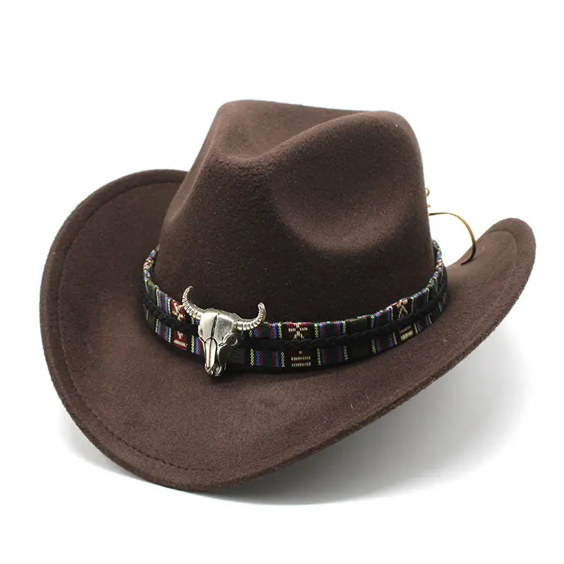 Chapéu exótico de cowboy, chapéu de jazz para homens e mulheres