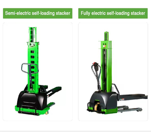 1T capacità di carico carrello elevatore elettrico con auto auto di sollevamento su e giù per carico e scarico carichi portatili stacker camion - Product Image 2