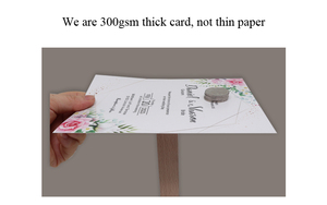 Fan <strong>White</strong> <strong>Gold</strong> Foiling Custom Print on Linen Wedding Menu Dinner Menus Cards Printing Vintage Rose - Product Image 5