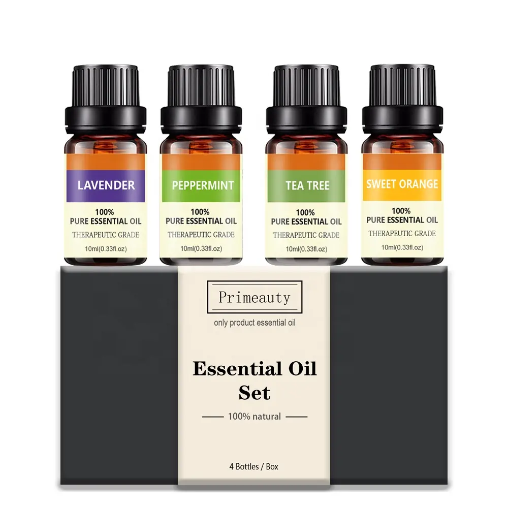 Aromatherapy Oils Gift Set Eucalyptus Lavender Lemon grass Orange Peppermint Tea Tree Best Therapeutic Grade Essential Oil