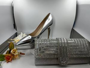 Giày Cưới Nigeria Và Túi Phù Hợp Với Xăng Đan Đính Đá Lấp Lánh Giày Cao Gót Cô Dâu Cho Nữ Bộ Giày Và Túi Xách Ý Nigeria - Product Image 6
