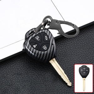 KEYYOU 4 düğmeler uzaktan anahtar Fob karbon fiber ABS kabuk Toyota RAV4 venza'nın Yaris için yedek araba anahtarı durum - Product Image 1