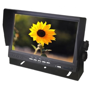 Gannyin 12V 7 Inch Small <strong>LCD</strong> <strong>Monitor</strong> Tft Color Screen <strong>BNC</strong> <strong>Input</strong> Desktop Display with Bracket Sunshade for Car Cctv Camera System - Product Image 6
